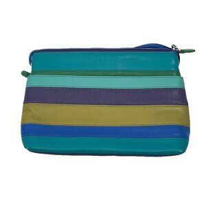 ili New York Leather Crossbody Retro Y2K 90s Colorful Vibrant Cool Tropics Strip